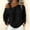 Black # Long Sleeve Shirts, variant on Falkdiz Cotton Shirts for Women Comfy Casual Pullover Outdoor Crew Neck Plain Stylish Womens tops Long Sleeve
