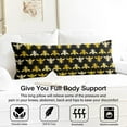 thumbnail image 3 of Bee Lovers Gift - 20x54 Full Body Pillow Cover with Invisible Zipper, Stretchy Soft Fabric (Honeycomb & Bumble Bee Print Design), 3 of 4