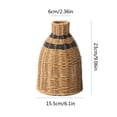 thumbnail image 3 of Rewenti Handmade Woven Rattan Plastic Vase Faux Wicker Flower Pot Table Centerpiece Home Decor for Living Room Shelf, 3 of 6