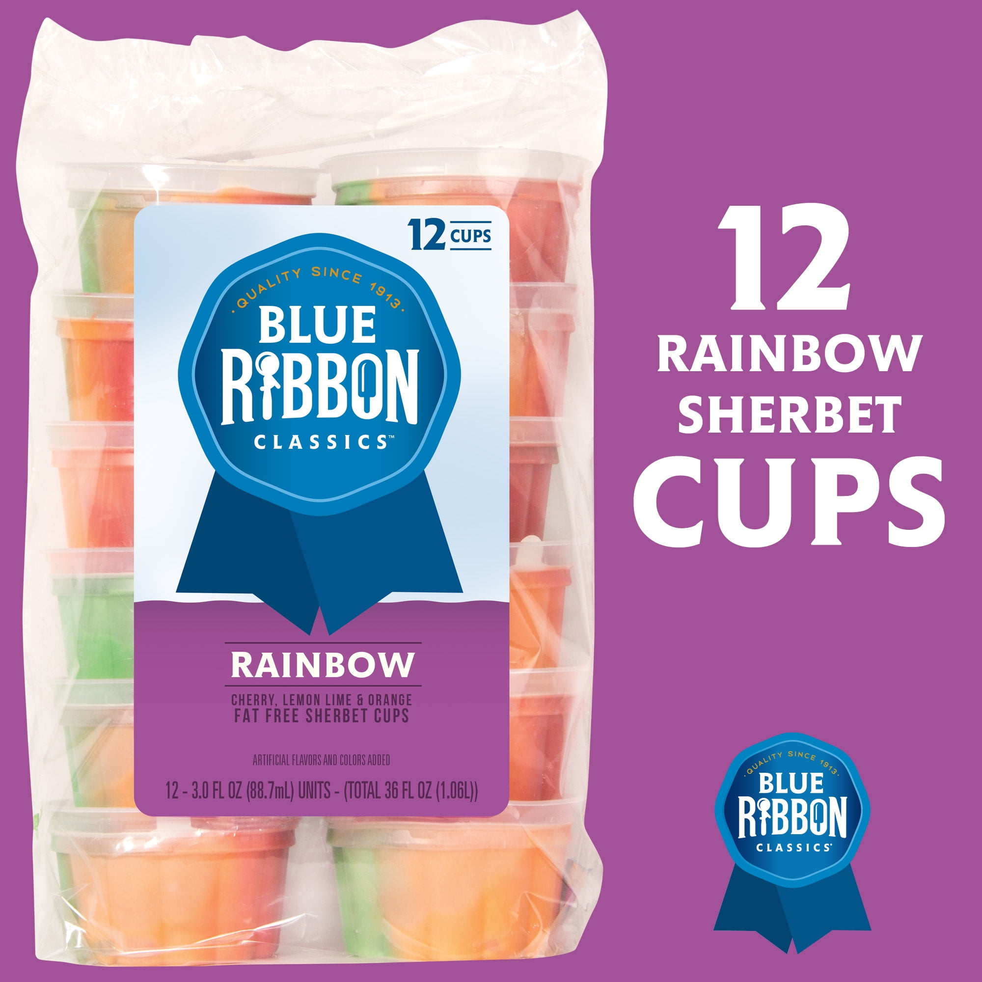 Blue Ribbon Classics Rainbow Sherbet Cup, 12pk