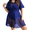 Blue, variant on AURA Plus Size One Piece Swimsuit Boxer Bottom Women Swimwear L 5XL High Waist Tummy Control Bathing Suit