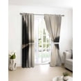 thumbnail image 3 of Black Beige Lake Blackout Curtains for Bedroom/Living Room, Thermal Insulated Kitchen Curtains, Abstract Aesthetics Mysterious Grommet Darkening Window Treatment Drapes 27.5"x39"x2, 3 of 8