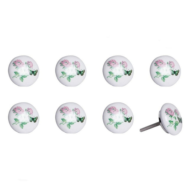 KNOB-IT VINTAGE HANDPAINTED CERAMIC KNOBS (8 Pack) K000001