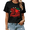 Black, variant on Fruit Lover Strawberry Just A Girl Graphic Tees Womans Tshirt Black White S-5XL Tops
