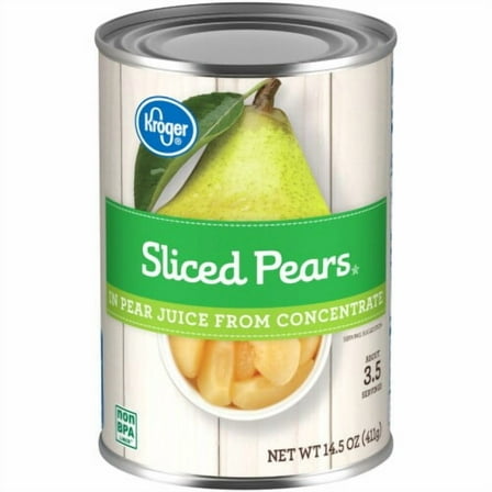KR Canned Pear Slices in Pear Juice 14.5 oz - Pack of 2