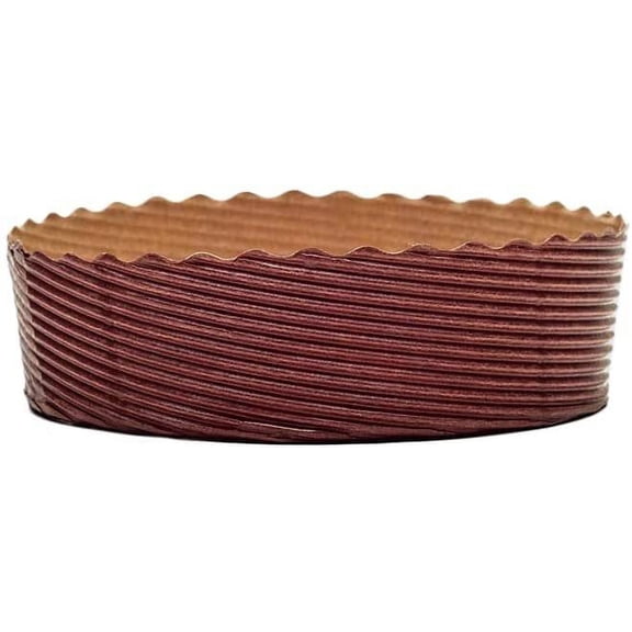Novacart Brown MBB100/30 Round Paper Mold 4 Inch Bottom Diameter x 1-3/16 Inch High - Pack of 20