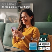 trackstar Blood Glucose Kit | Monitor, Strips, Lancets, Lancing Device | trackstar Monitoring App | Bluetooth iOS & Android Compatible | Measure, Track, and Share Results