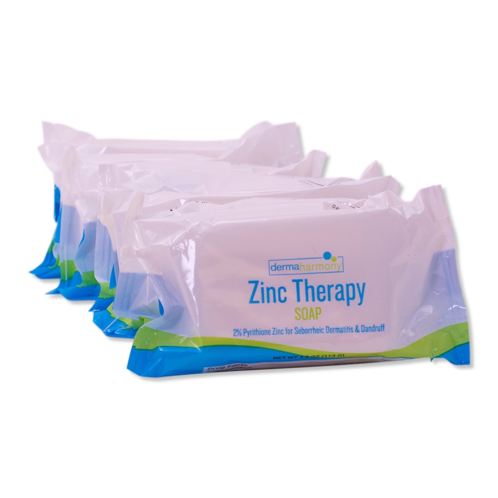 DermaHarmony 2 Pyrithione Zinc (ZnP) Bar Soap 4 oz for Seborrheic