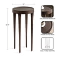 thumbnail image 5 of Kate and Laurel Rava Modern Metal Round Drink Table, 10 x 10 x 21, Bronze, Cast Aluminum Accent Table for Use as Indoor Plant Stand or Living Room Decor Piece, 5 of 8