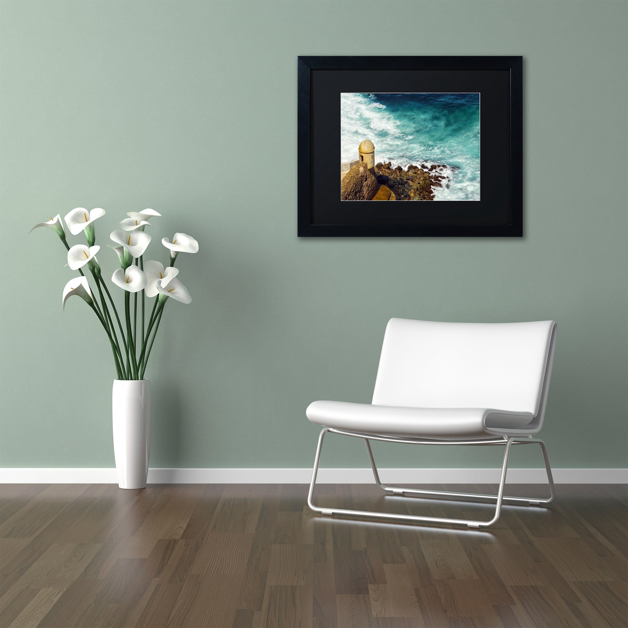 Trademark Fine Art "Castillo de San Felipe del Morro 12" Canvas Art by CATeyes, Black Matte, Black Frame