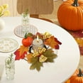 thumbnail image 6 of Twfbrm Fall Candle Rings Wreath, 10" Artificial Maple Leaves Candle Rings with Berries, Farmhouse Pillar Candle Holder Decorative Tealight Candle Garland Fall Decorations for Home Table Centerpiece, 6 of 6