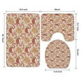 thumbnail image 3 of Beige Christmas Gingerbread Man Pattern Bathroom Rugs Sets 3 Piece,Toilet Cover Set,Absorbent Non Slip Bathroom Mats Sets with U-Shaped Contour Rug Toilet Rug Set, 3 of 5
