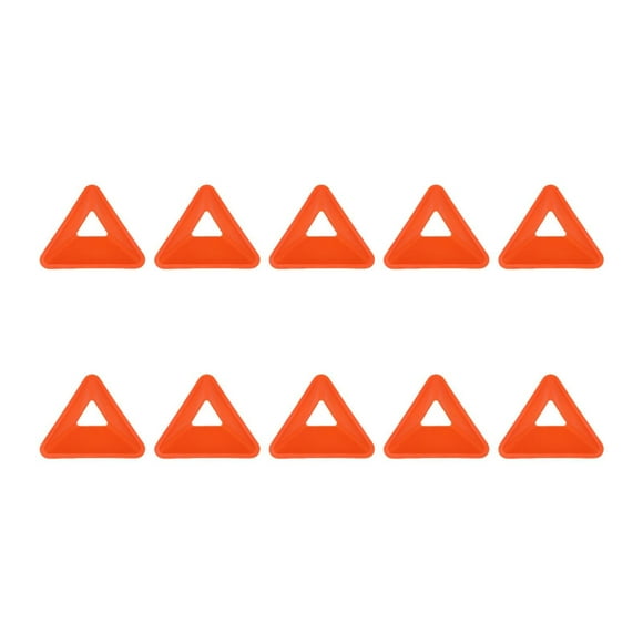 koolsoo 10 Pieces Soccer Triangle Training Cones Practice Lightweight Cross Training Orange