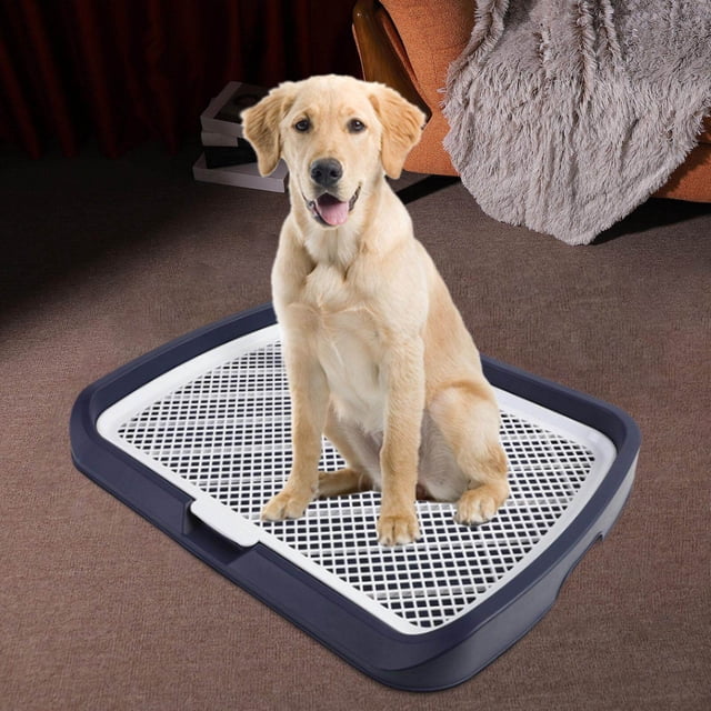 facefd Mesh Dog Toilet Litter Box Easy Clean Comfortable for Small and Medium Dogs Navy Blue