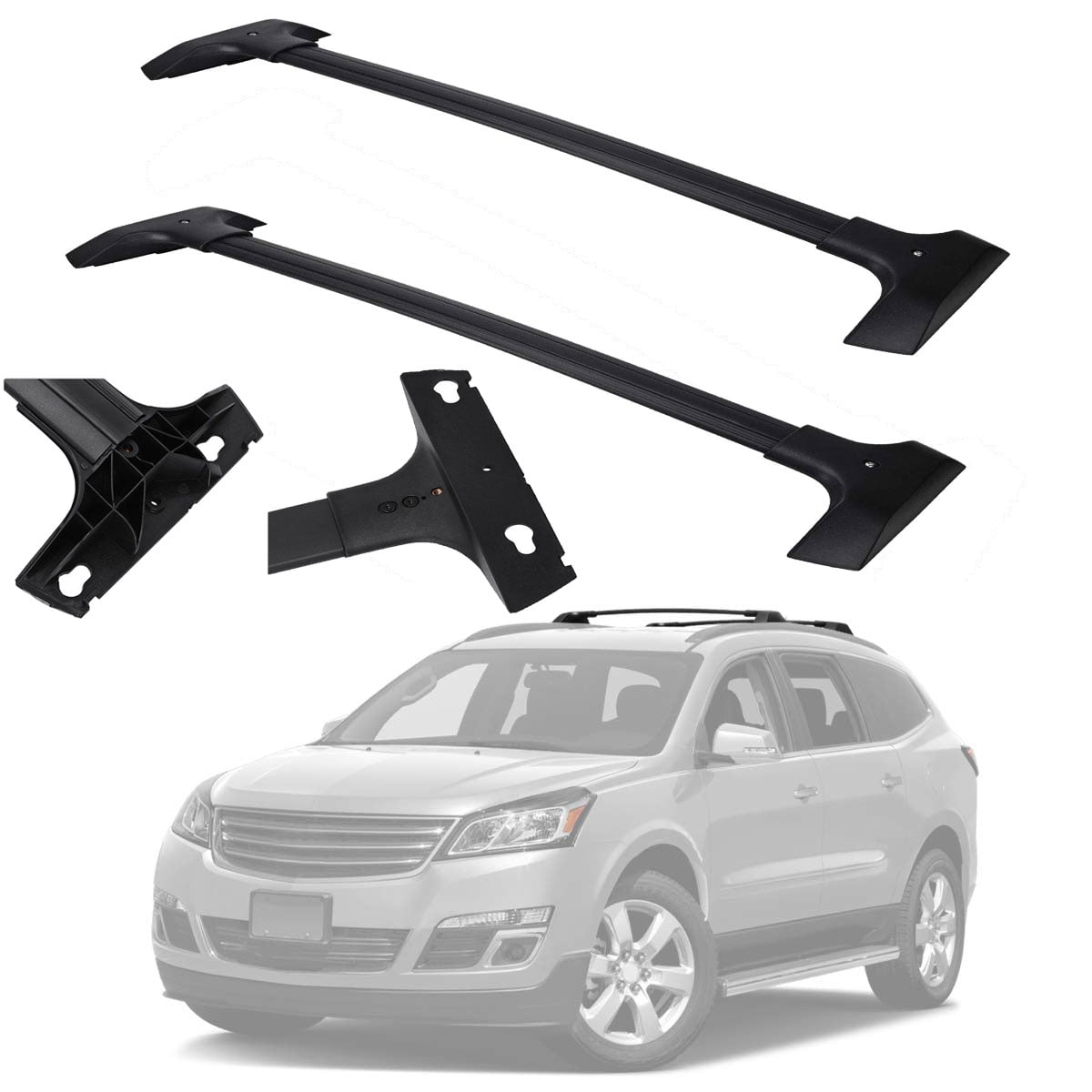 Roof Rack Cross Bar for 2009-2017 Chevy Chevrolet Traverse Aluminium Luggage Cargo Carrier Rails 2011 Chevy Traverse Roof Rack C Channel
