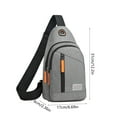 thumbnail image 4 of Crossbody Bag Men’s Waterproof Chest Backpack | Lightweight Cloth Shoulder Sling | 12 in Spacious Outdoor Travel Messenger, 4 of 7