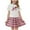 Pink, variant on yillto Girls School Uniform Skirts Sets Plaid Pleated Short Skirt and Button down Top with Bow 3 Piece