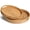 Off-White, variant on HITOMEN 11.8" Hand-Woven Round Rattan Serving Tray Decorative Wicker Trays with Handles for Coffee Table (Natural-M)