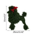 thumbnail image 2 of Christmas Dog Wreath, Handmade Cat Christmas Wreath, Xmas Artificial Pine Branches Green Leaves Garland With Red Ribbon Bow, Bell & Snowflake Ornament For Mantle Stairs Fireplace Wall, 2 of 4