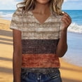 thumbnail image 4 of Haivin Womens Tops Short Sleeve Shirts Buttons V Neck Spring Fashion Summer Outfits Plus Size Blouses Casual, 4 of 5