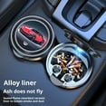 thumbnail image 4 of Yulucky Ashtray Metal Car Ashtray with One-Button Open Lid Inner Compartment Smokeless Ash Container Multifunctional Storage Car Electronics|Metal,A, 4 of 8