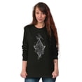 thumbnail image 5 of Bird Triangle Rose Floral Spiritual Women's Long Sleeve T Shirt Brisco Brands S, 5 of 6