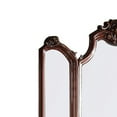 thumbnail image 2 of Benjara Wooden Frame Mirror with Arched Design and Carved Details, Brown, 2 of 3