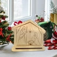 thumbnail image 2 of Decoraciones del nacimiento de Jesús, adornos cristianos, adornos de madera para festivales, decoraciones navideñas para el hogar familiar en, 2 of 6