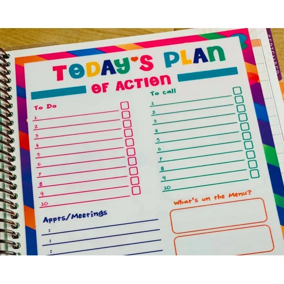 Today'S Plan Of Action Two-Sided Dashboard 4 Use With Erin Condren Life Planner