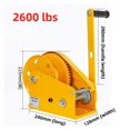 thumbnail image 2 of Self-locking Hand Winch Heavy Duty Steel Wire Rope Lifting Tool Traction Machine Hand Crank Winch Household Hoisting Tools, 2 of 7