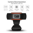 thumbnail image 2 of Caméra Web 720P Ordinateur Caméra USB avec microphone, Adaptée pour Enseignement en Direct Appels Vidéo, Conférences, Jeux, 2 of 7
