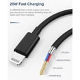 thumbnail image 4 of Typpkmm Charger Compatible with Iphone, Kit with Charging Cord 2Pack, Mfi Certified Extra 3ft, Black, 4 of 4