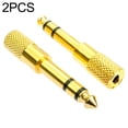 thumbnail image 4 of Microphone Audio Convertisseur Tête Plaqué Or 2 Pcs 6.5 à 3.5mm, 4 of 9