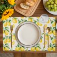 thumbnail image 4 of Lemon Placemats Set of 12, Farmhouse Fruit Rustic Country Summer Plant Placemats for Dining Table, Place Mats for Kitchen Tabletop, Waterproof Wipeable Dining Table Mats Set, 4 of 9