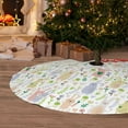 thumbnail image 6 of Picia Flower Rabbit Print Christmas Tree Skirt , Christmas Tree Skirt Ornaments for Merry Christmas Holiday Party Decorations Indoor Outdoor-36", 6 of 7