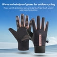 thumbnail image 2 of 1 Pair Men Women Full Finger Mittens Thickened Windproof Cold-proof Touch Screen Outdoor Running Riding Ski Gloves, 2 of 9