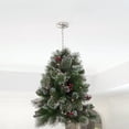 thumbnail image 2 of SkyX 3-Foot Pre-Lit Hanging Christmas Tree Chandelier with Frosted Tips and Red Berries, 2 of 3