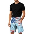 thumbnail image 5 of Patriotic Cargo Shorts for Men Rayon Blend Casual Wild Outdoor Work Relaxed Fit Hiking Shorts with Multi-Pocket Multicolor-C, 5 of 7