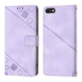 thumbnail image 2 of Feishell for iPhone 7 / 8 / SE 2020 / SE 2022 4.7 inch Wallet Case with Wrist Strap,Flip Cover with Embossed Pattern PU Leather Kickstand Card Slots Magnetic Clasp Folio Purse Phone Case,Purple, 2 of 7