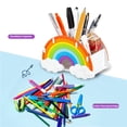 thumbnail image 3 of Rainbow Supply Caddy, Teacher Appreciation Gifts, Thick PVC With Unique Design, Perfect For Multifunctional Storage, Clear Internal Organization, Suitable For Desk Organizer, 3 of 5