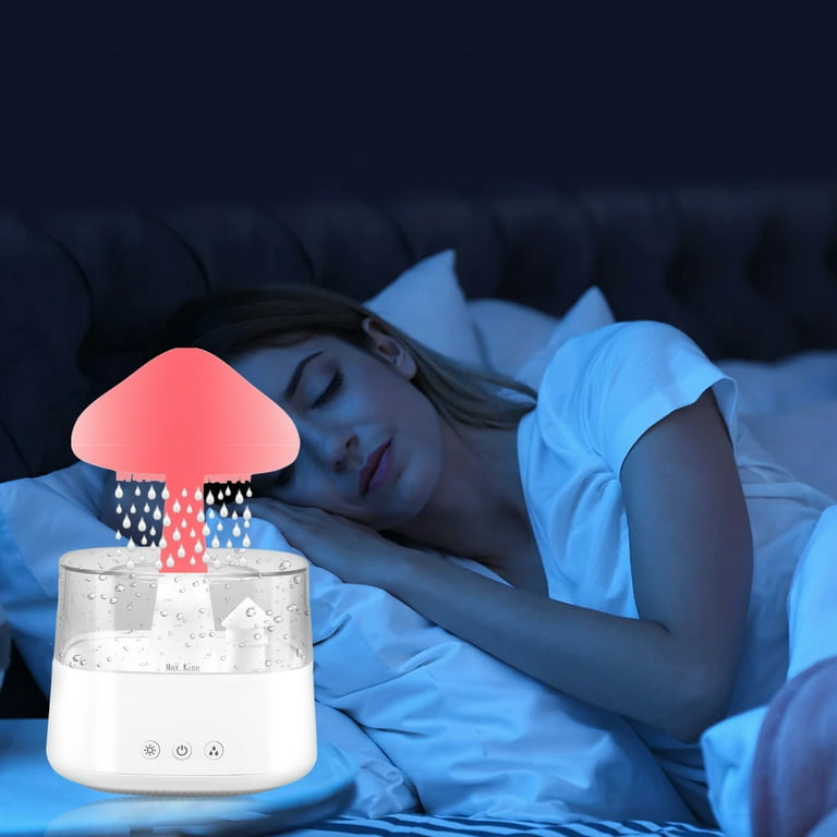 Rain Cloud Diffuser Water Drip with Remote 7 Light Colours Multifunctional  Aroma Diffuser Relaxing Mushroom Humidifier for Sleeping Home 
