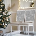 thumbnail image 3 of Winter Snowflakes Chair Covers Set of 6 Christmas Abstract Art Gray Background Chair Back Covers Stretch Removable Washable Slipcovers Protector for Dining Room Kitchen Party Decor, 3 of 5