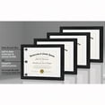 thumbnail image 5 of 11x14 Diploma Frame With ShatterResistant Glass Set Of 4 Use As 8.5x11 Frame With Mat Or Display 11x14 Documents Without Mat Legacy Collection Certificate Frames For Wall Black, 5 of 6