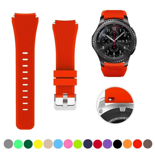 Correa de silicona para Samsung Galaxy Watch, pulsera de 20mm, 22mm, 46mm, 42mm, Gear S3, Sport Frontier Active 2, Huawei GT 2/2e