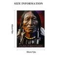 thumbnail image 2 of RUIYC Retro Native American Indian Poster Framed Canvas Inspirational Quotes Wall Art Native Blood Poster Pictures For Living Room Decor 12x16 in, 2 of 5