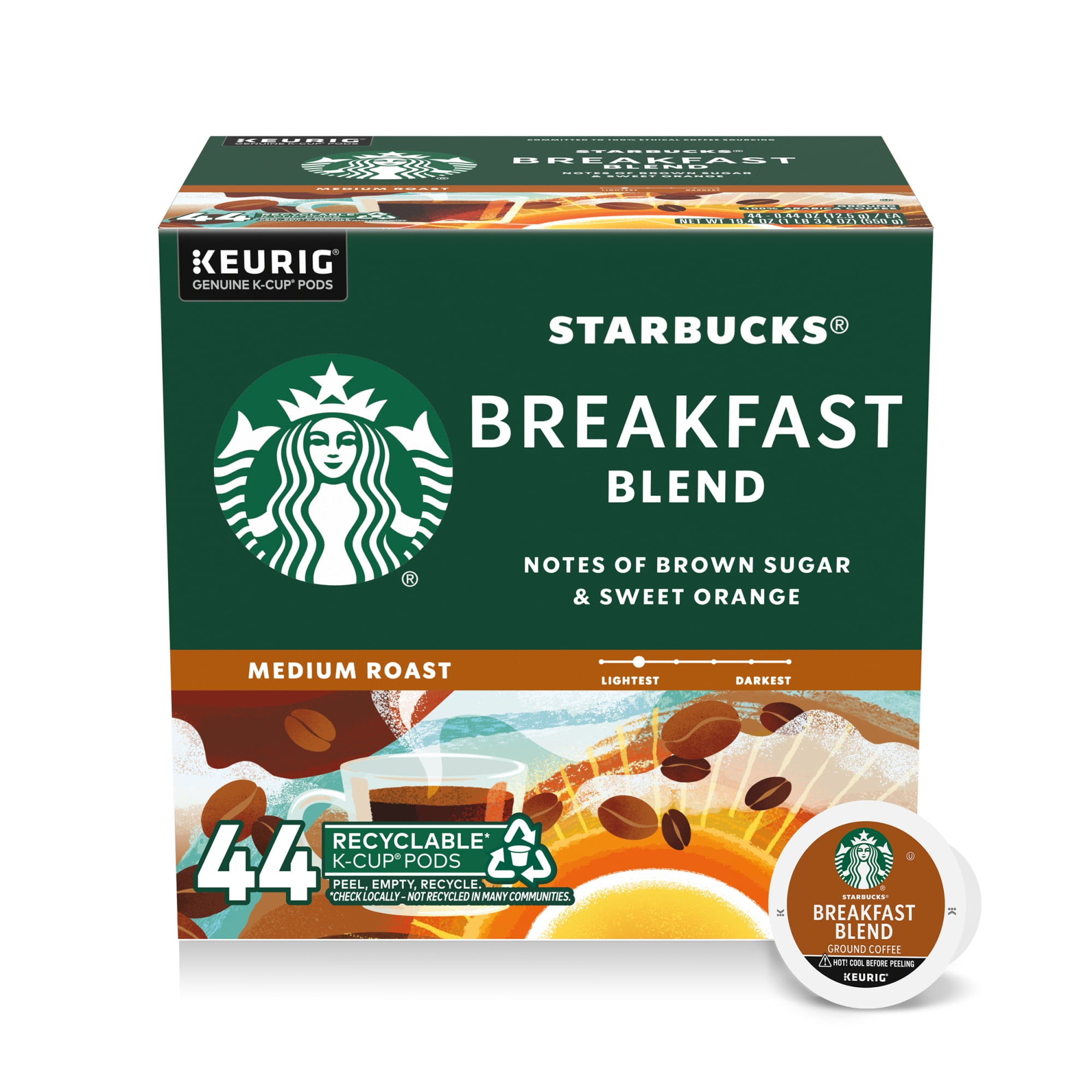 Starbucks Medium Roast Coffee, Keurig K-Cup Pods, 44 Count