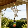 thumbnail image 5 of Crystal Suncatcher for Window Hanging Decor with Birds Iron Art Ornament for Home Garden Car Rearview Mirror Gift, 5 of 6