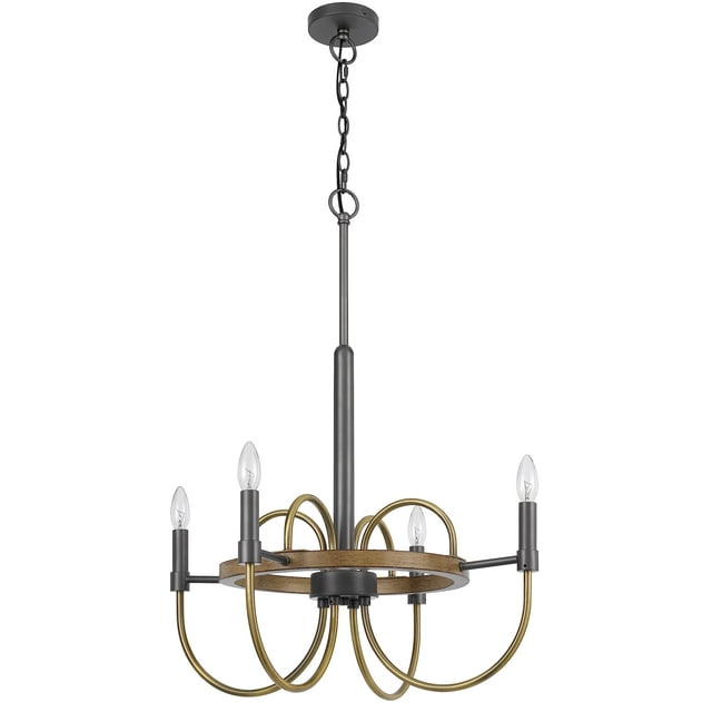Lámpara Cal Seagrove, 60 W x 4 pulgadas, metal y cristal