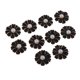 thumbnail image 4 of 10 unids perla Rhinestone Botón de flor adornos de cristal flatback decoración negro perla Sunnimix flor de la perla de espalda plana, 4 of 8