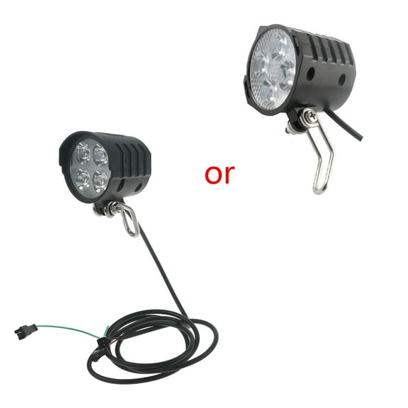 Built-In Horn Front Light Electric 12W Bright Headlights LED Scooter Front Light Modification Cycling